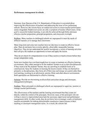 Performance management in schools  PDF