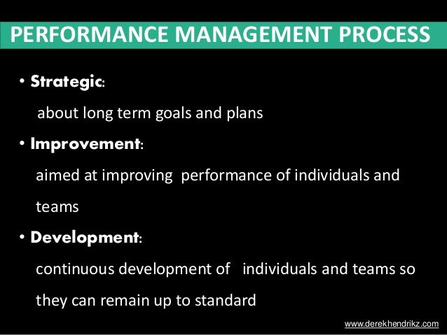 Introduction to Performance Management by Derek Hendrikz