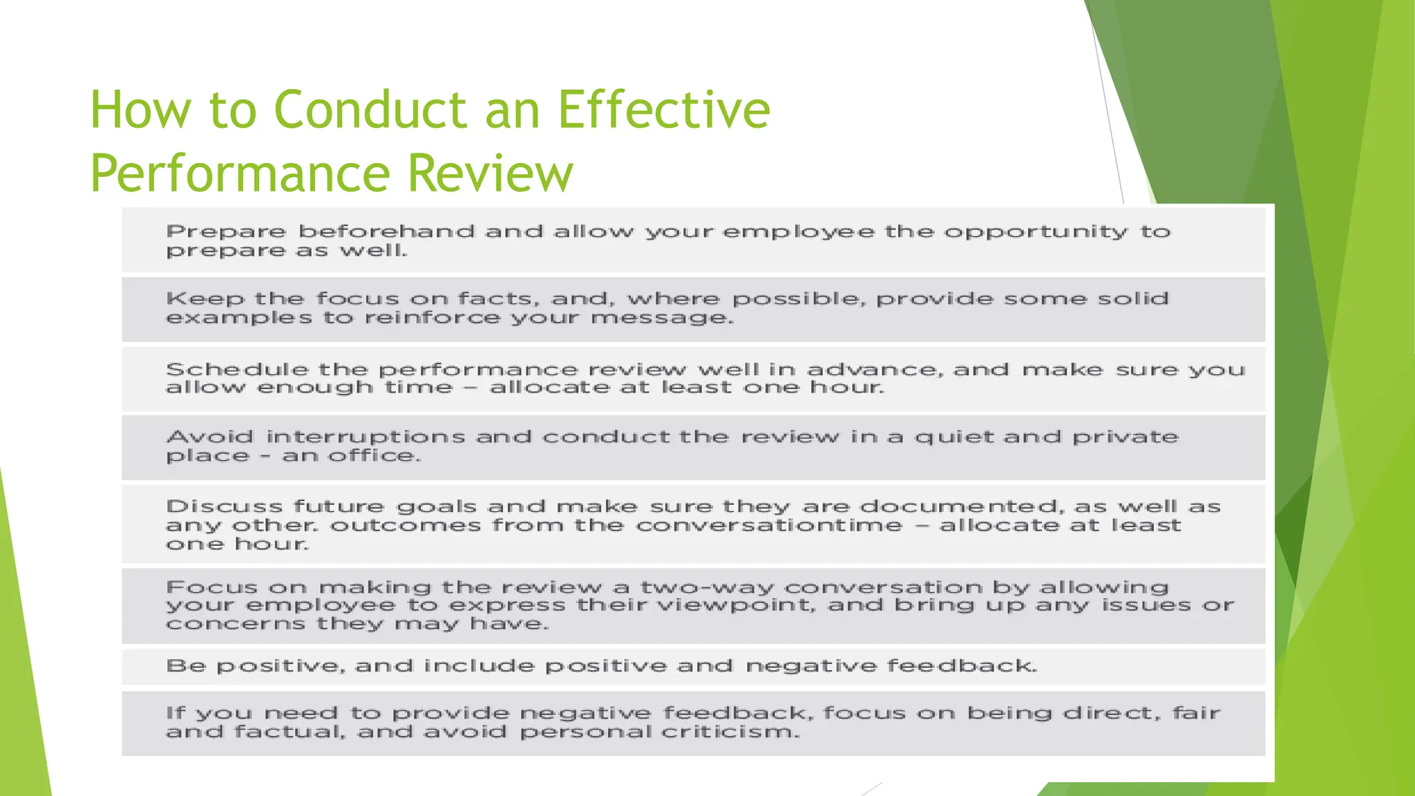 How to Conduct an Effective
Performance Review
43
 