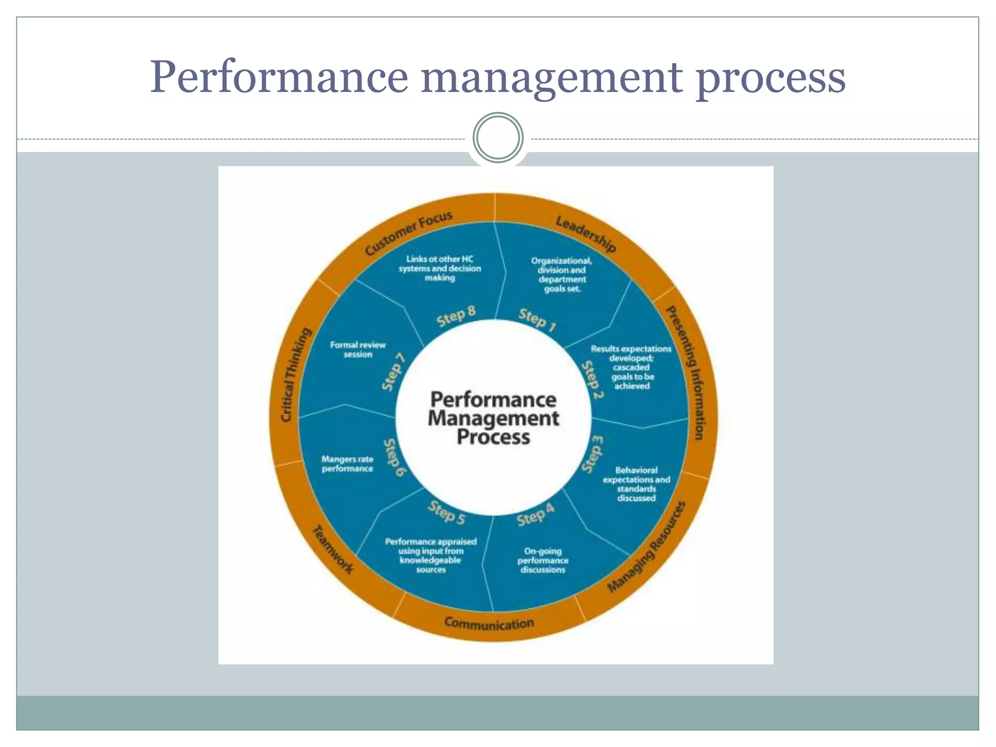 Performance management process
 