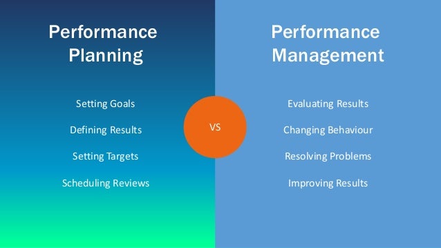 Performance Planning And Management Process For Managers