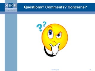 Questions? Comments? Concerns? 