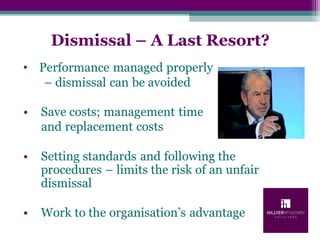 Dismissal – A Last Resort?
 