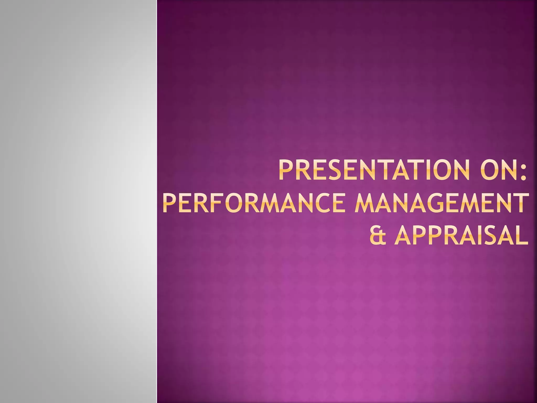 Performance management & appraisal | PPT