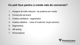 Episodul 2?
In martie.
Despre diferentiere, growth hacking si
real-time personalization.
 
