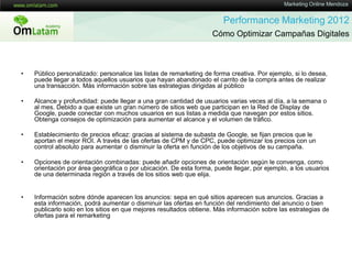 Performance Marketing 2012 - Marketing Online Mendoza Slide 44