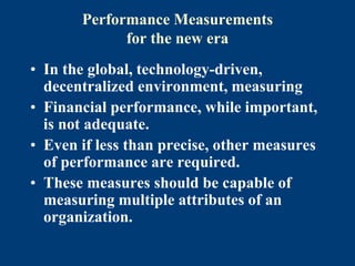Performance measureme