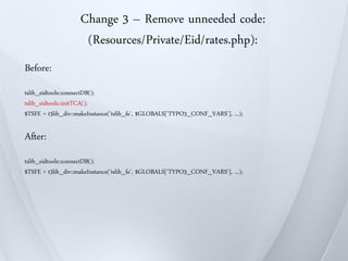 Change 3 – Remove unneeded code:
                    (Resources/Private/Eid/rates.php):
Before:
tslib_eidtools::connectDB();
tslib_eidtools::initTCA();
$TSFE = t3lib_div::makeInstance('tslib_fe', $GLOBALS['TYPO3_CONF_VARS'], ...);

After:
tslib_eidtools::connectDB();
$TSFE = t3lib_div::makeInstance('tslib_fe', $GLOBALS['TYPO3_CONF_VARS'], ...);
 