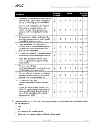 Firm Performance Questionnaire Scale Performance measurement qustionnaire survey (apqc) | DOC