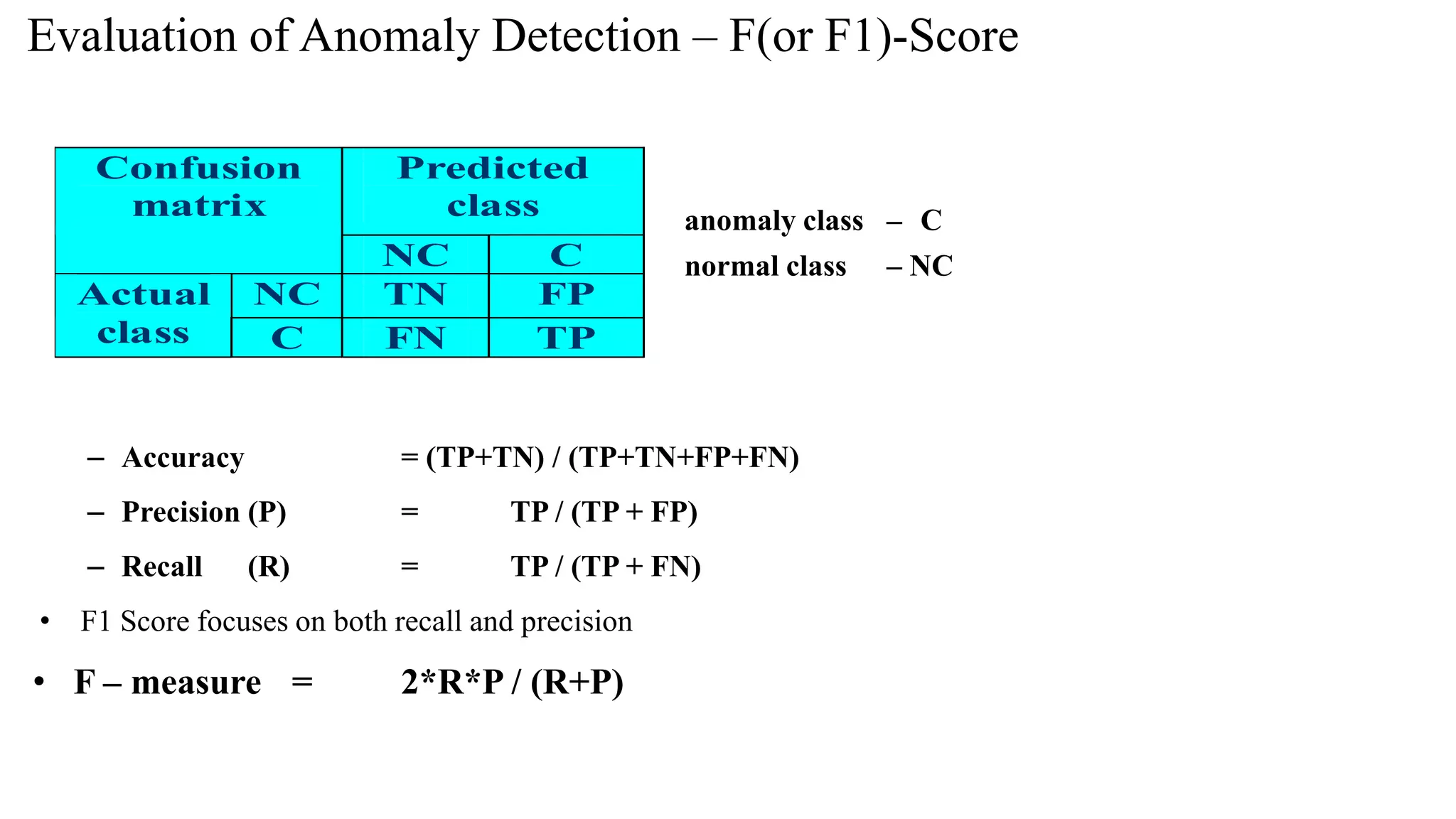 Machine learning performance metrics for classification ppt