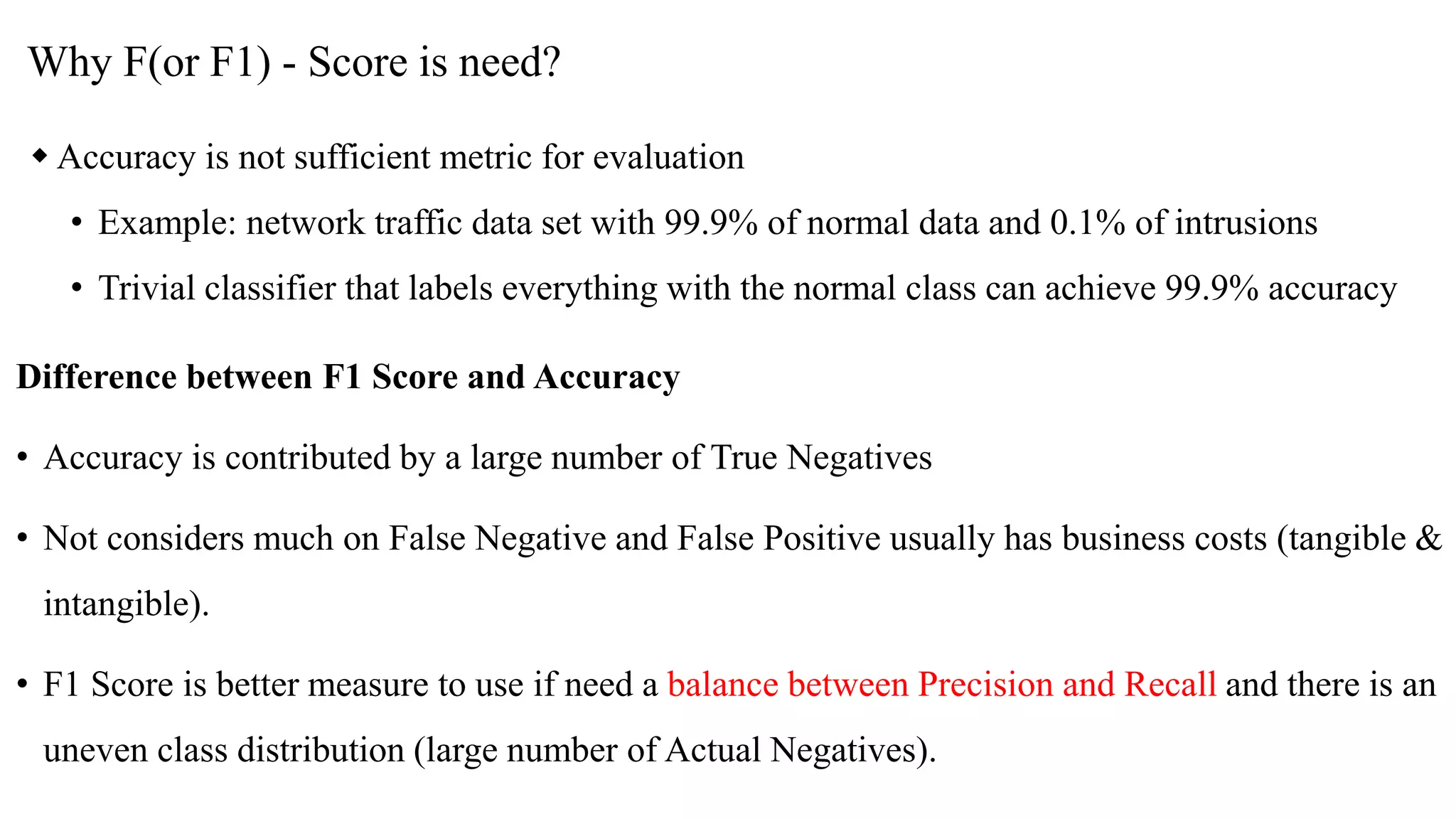 Machine learning performance metrics for classification ppt
