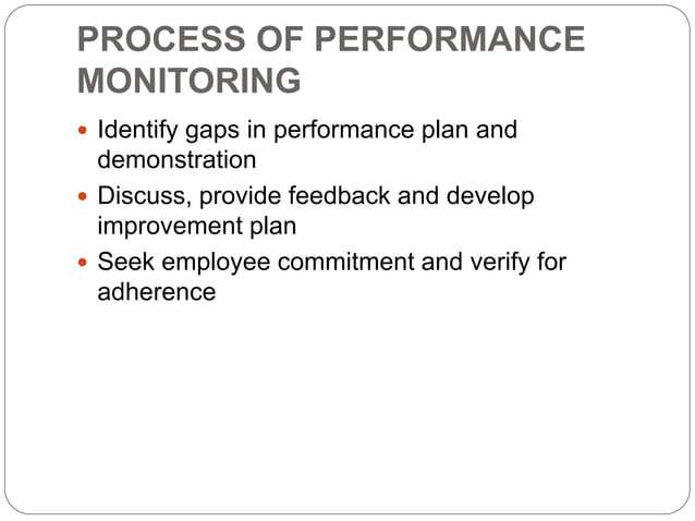 Performance monitoring
