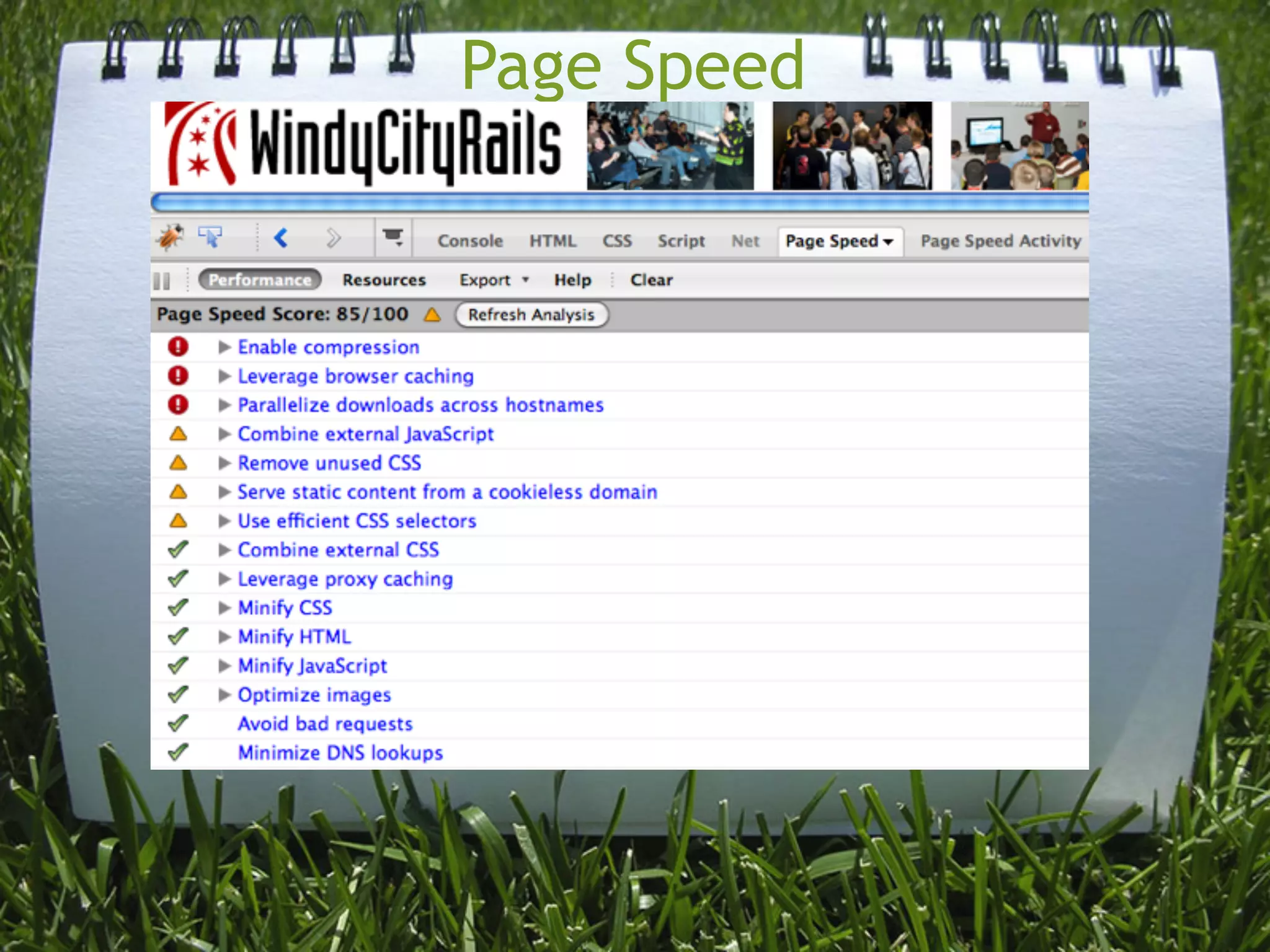 Page Speed
 