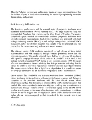 Performance of 400 kV line insulators under pollution | PDF | DOC | PPT ...