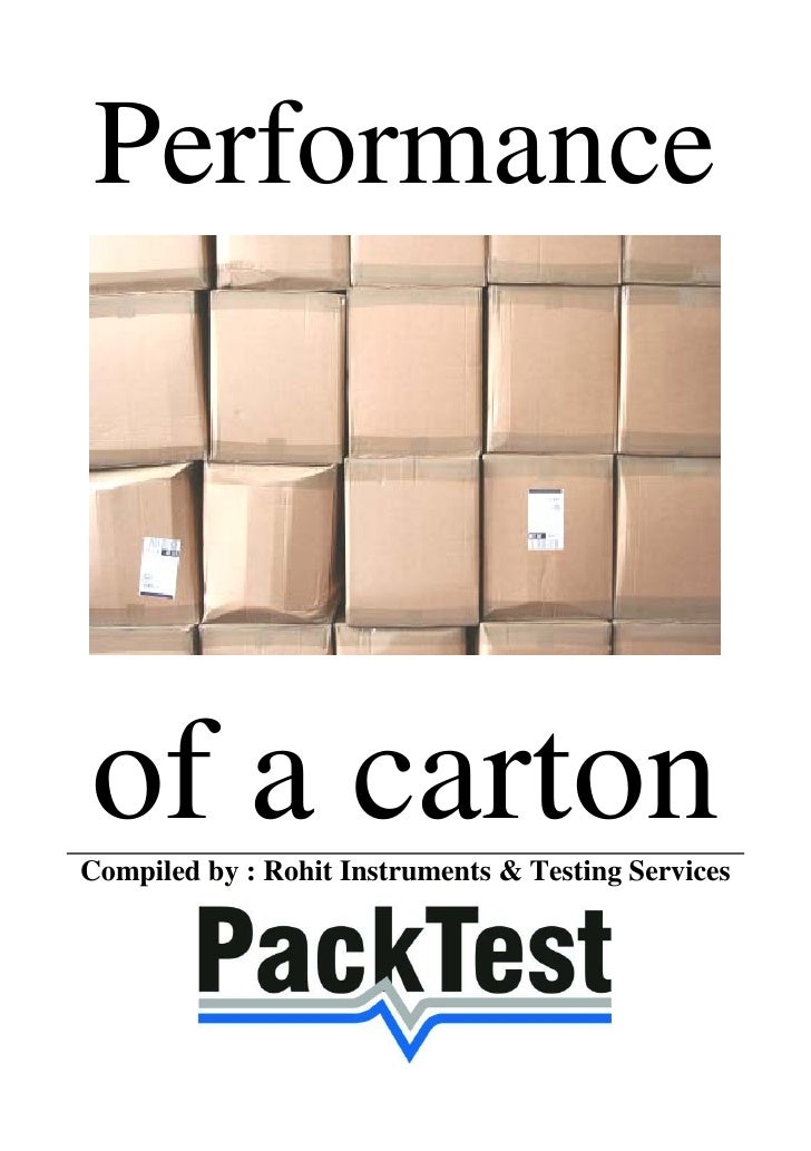 Performance of a carton