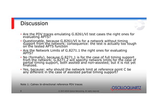 Performance of Assisted Partial Timing Support (APTS) | PDF