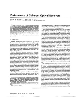 Performance of coherent optical receiver
