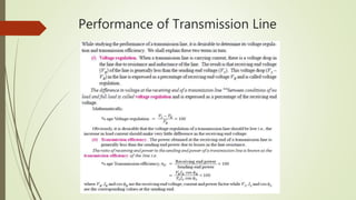 Performance of long transmission line | PPTX