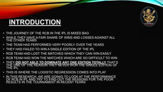 PERFORMANCE OF ROYAL CHALLENGERS.pptx