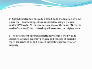 Performance of spread spectrum system | PPTX