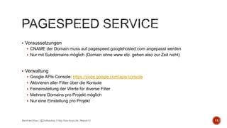 Performance Optimierung mit Mod_Pagespeed - WP Camp 2013