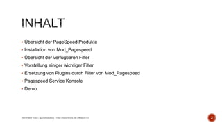 Performance Optimierung mit Mod_Pagespeed - WP Camp 2013