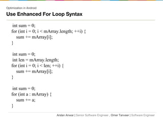 Performance optimization for Android | PDF