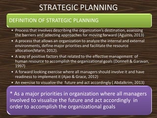 STRATEGIC PLANNING

 