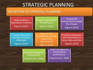 STRATEGIC PLANNING

 