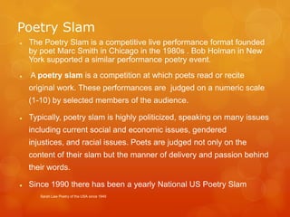 Performance Poetry in the USA | PPTX