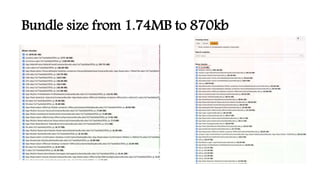 Bundle size from 1.74MB to 870kb
 