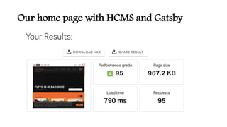 Our home page with HCMS and Gatsby
 