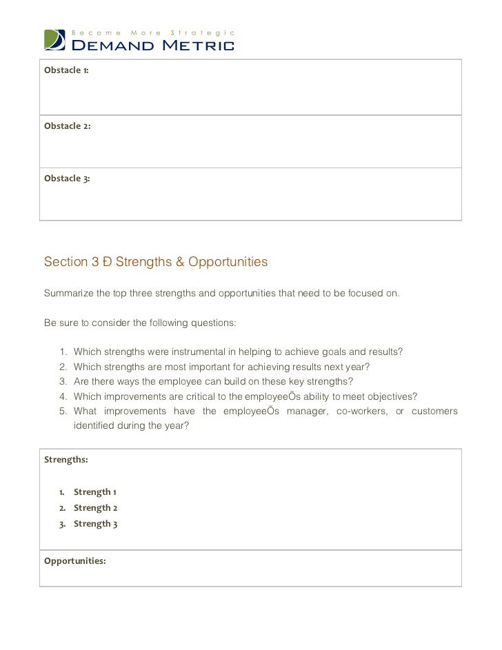 performance review template performance review template