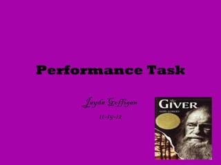 Performance Task

     Jayda Goffigan
        11-15-12
 