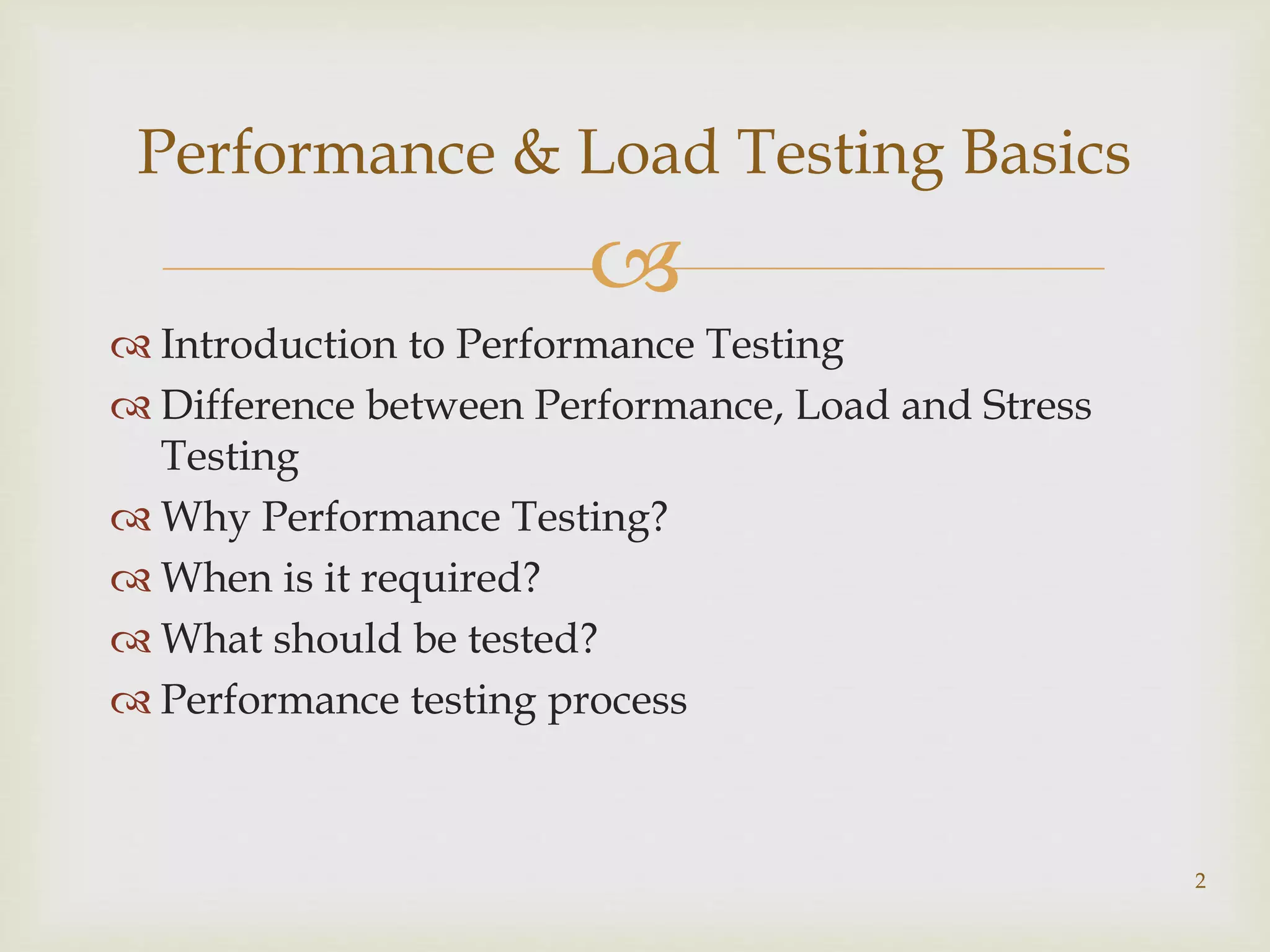 Performance Testing | PPTX