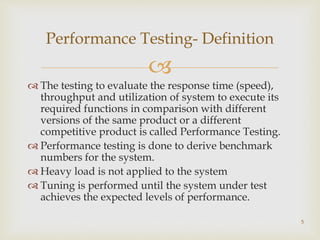 Performance Testing | PPTX