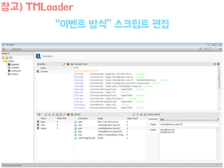 “이벤트 방식” 스크립트 편집
참고) TMLoader
 