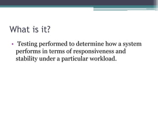 Performance testing | PPTX