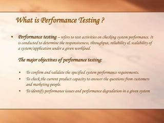 Performance testing | PPTX