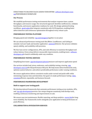 Performance Testing & Load Optimization Services | DOCX