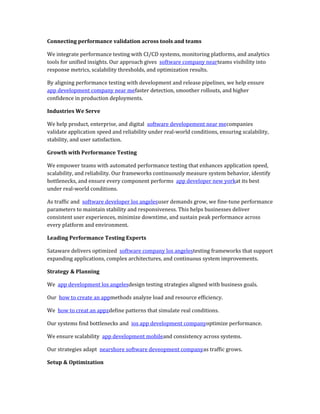 Performance Testing & Load Optimization Services | DOCX