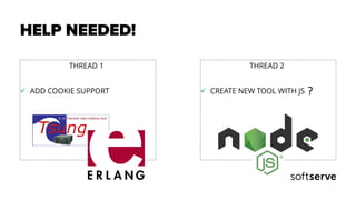 THREAD 2
 CREATE NEW TOOL WITH JS
HELP NEEDED!
THREAD 1
 ADD COOKIE SUPPORT ?
 