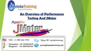 An Overview of Performance
Testing And JMeter
 