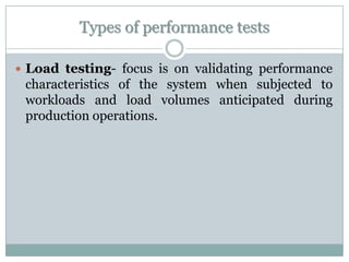 Performance testing basics | PPTX