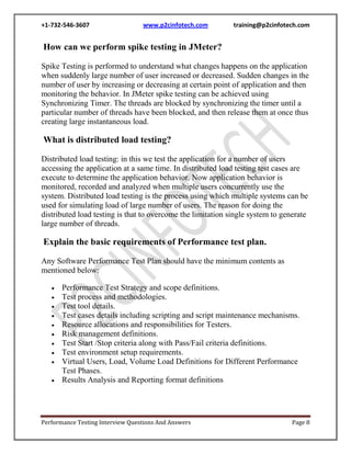 Performance testing interview questions and answers | DOCX