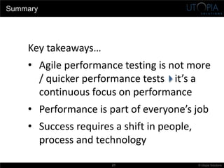 Performance Testing in the Agile Lifecycle | PDF