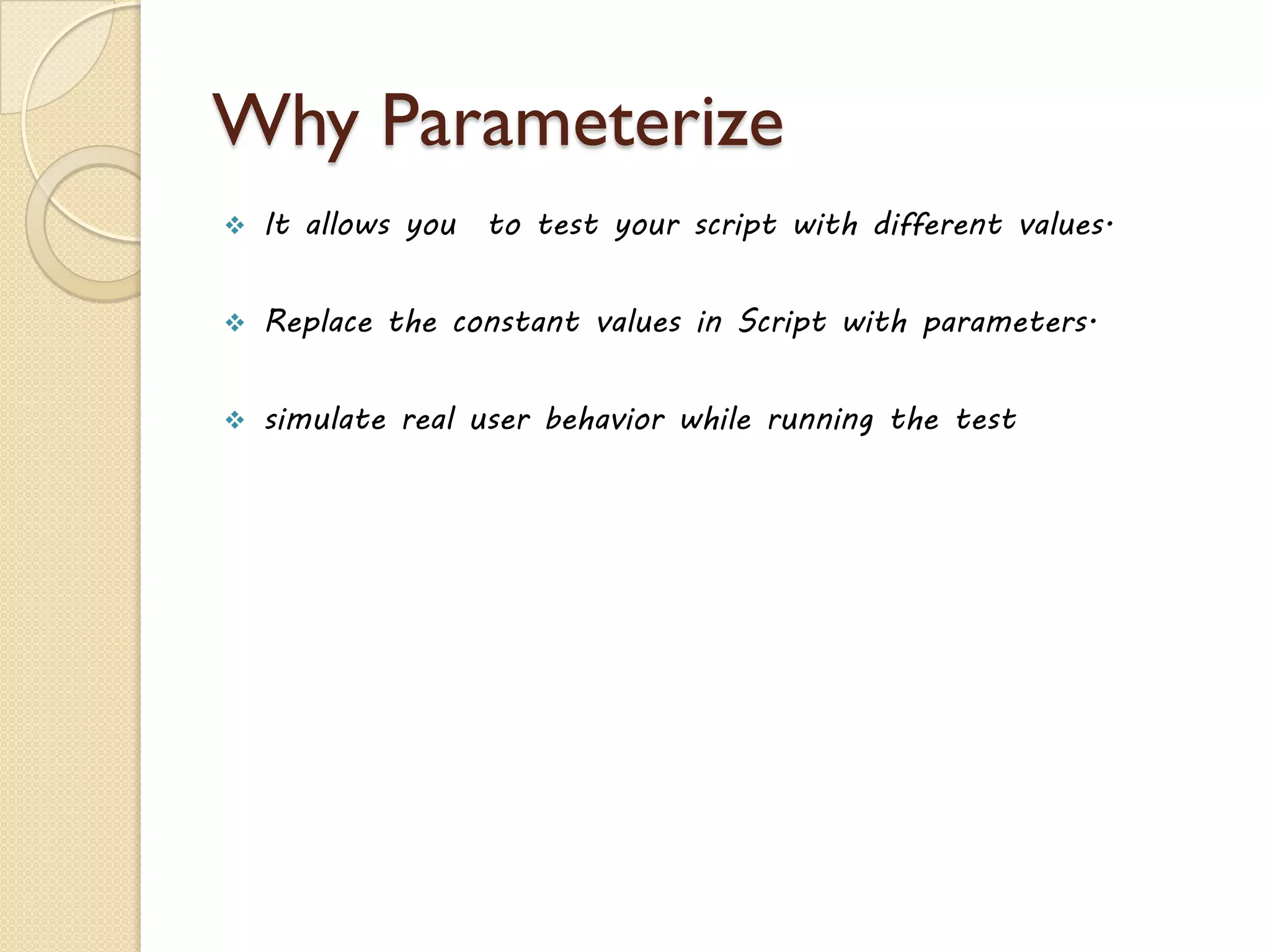 What’s Inside
52www.jmeter4u.com | Email: jmeter4u@gmail.com | Skype: jmeter.experts
5.1 - Preparing for Load Testing
5.2 - Need to Know
5.3 - Some Helpful Tips to Get Better Results
5.4 - Using Jmeter Components
5.5 - Workload Modeling
5.6 - Phases of Workload Modeling
5.7 - Workload Modeling - Case Study
5.8 - Running theTest Plan
5.9 - Interpreting the Results
5.10 - Monitoring the Server's Performance
5.11 - Performance Test Reporting
 