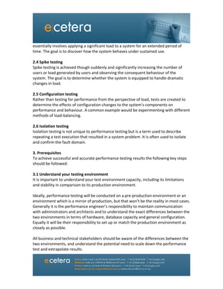 Performance Testing Implementation Pdf Performance testing methodologies | PDF