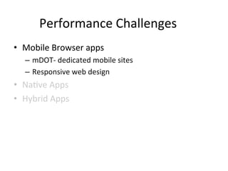 Performance testing of mobile apps | PDF