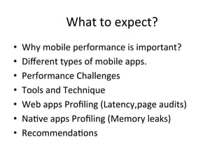 Performance testing of mobile apps | PDF